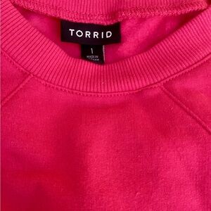 Torrid hot pink bungee sweatshirt